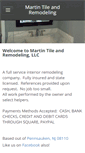 Mobile Screenshot of martintileandremodeling.com